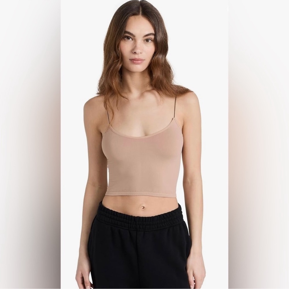 FREE PEOPLE | NWOT Skinny Strap Seamless Brami in Beige